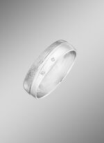 Schitterende trouwring in witgoud 