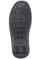 Slippers van generfd nappaleer ZWART