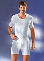 Schiesser onderbroek van fijn ribstof met opening, wit 