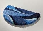 Badkamerset met antislip-gecoate achterkant BLAUW