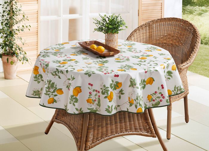 Waxdoek tafelkleed met biezenband 