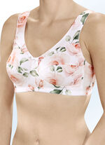 Witte bh met een harmonieus bloemdessin 