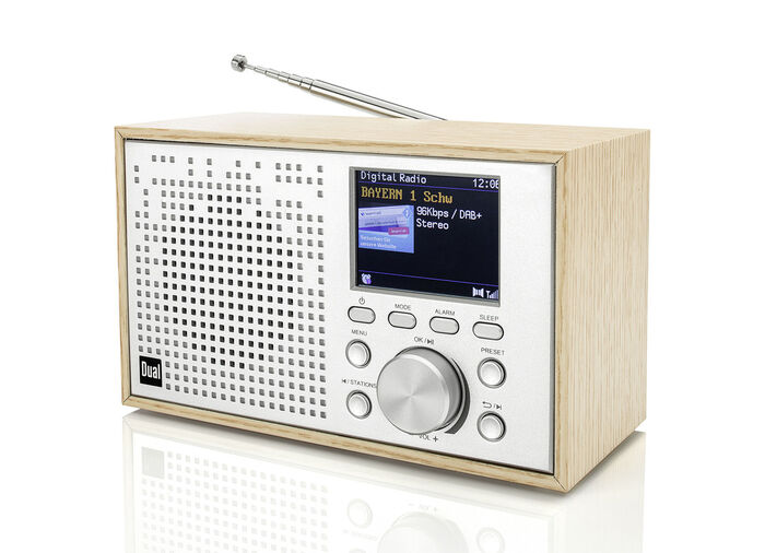 Dubbele DCR-100 digitale radio in houten ontwerp 