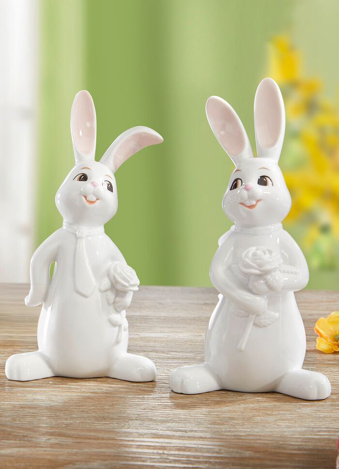 Goebel konijnen met de hand gemaakt en beschilderd WIT