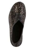 Slippers van fluweel met een print en een luipaarddessin ZWART-BRONS