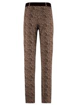 Broek met trendy dierenhuiddessin 