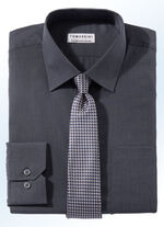 Gemakkelijk strijkbaar overhemd in 6 kleuren ANTRACIET