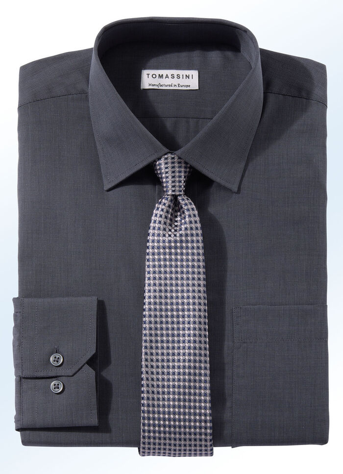 Gemakkelijk strijkbaar overhemd in 6 kleuren ANTRACIET