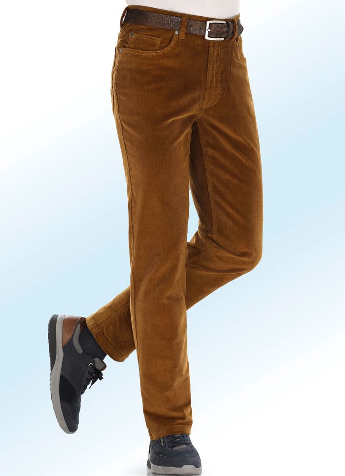 Corduroy broek in 4 kleuren COGNAC
