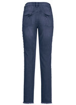 Elegante jeans met leuke decoratieve kralen DONKERBLAUW