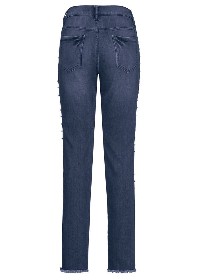Elegante jeans met leuke decoratieve kralen DONKERBLAUW