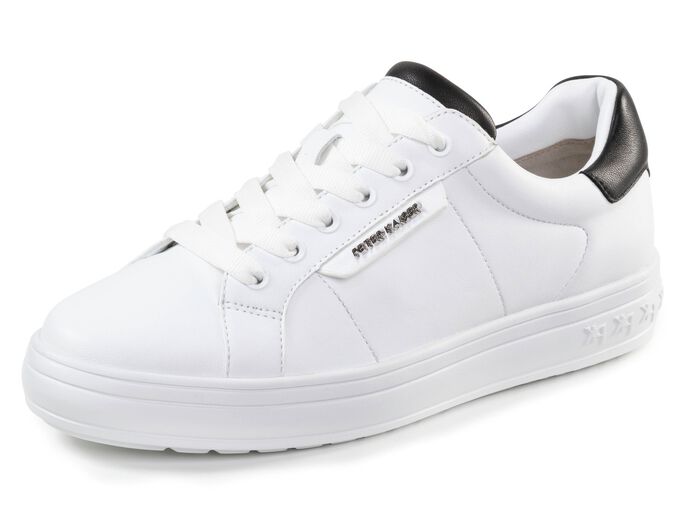 Peter Kaiser vetersneakers van nappaleer WIT