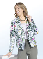 Korte blazer met een prachtig bloemendessin 