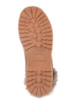 Veterlaarsje van schaduwrijk nubuckmateriaal BRUIN