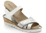 Sandalen met klittenband WIT-LICHTGRIJS