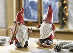 Elf met ski's, set van 2 