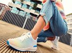 Rieker sneakers met regenboog kleurverloop WIT-MULTICOLOR
