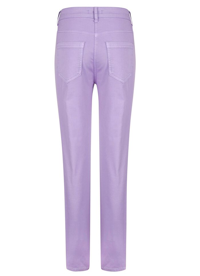 Broek met bloemenborduursel 