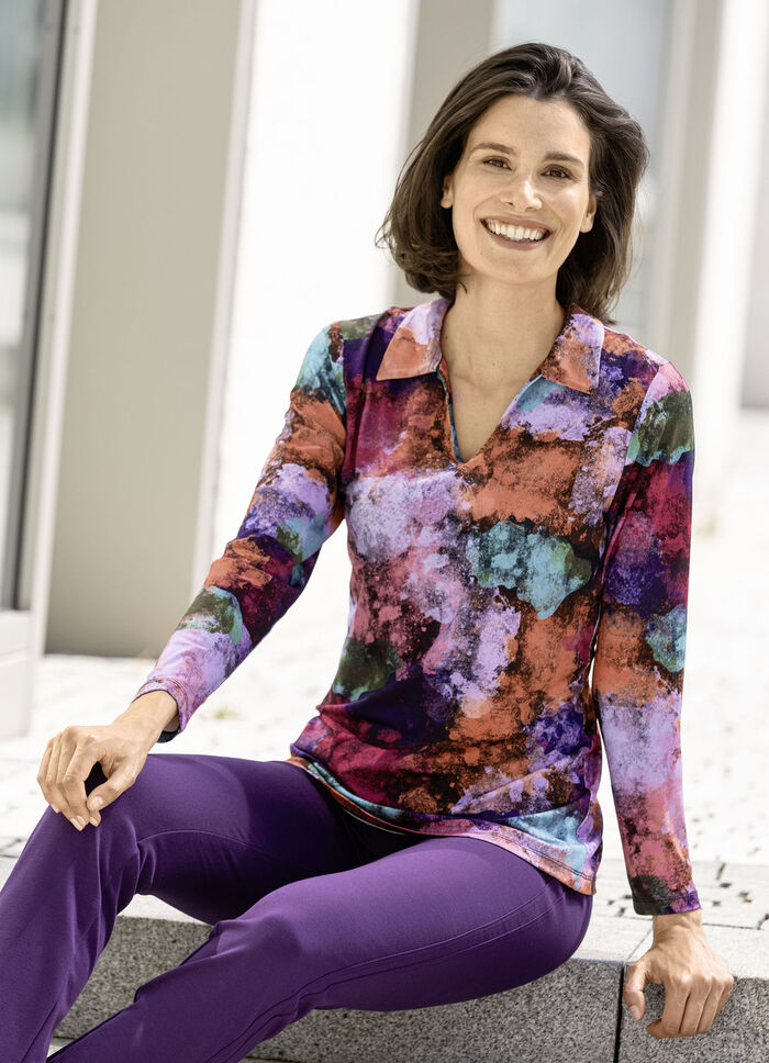 Uniek poloshirt met V-hals 