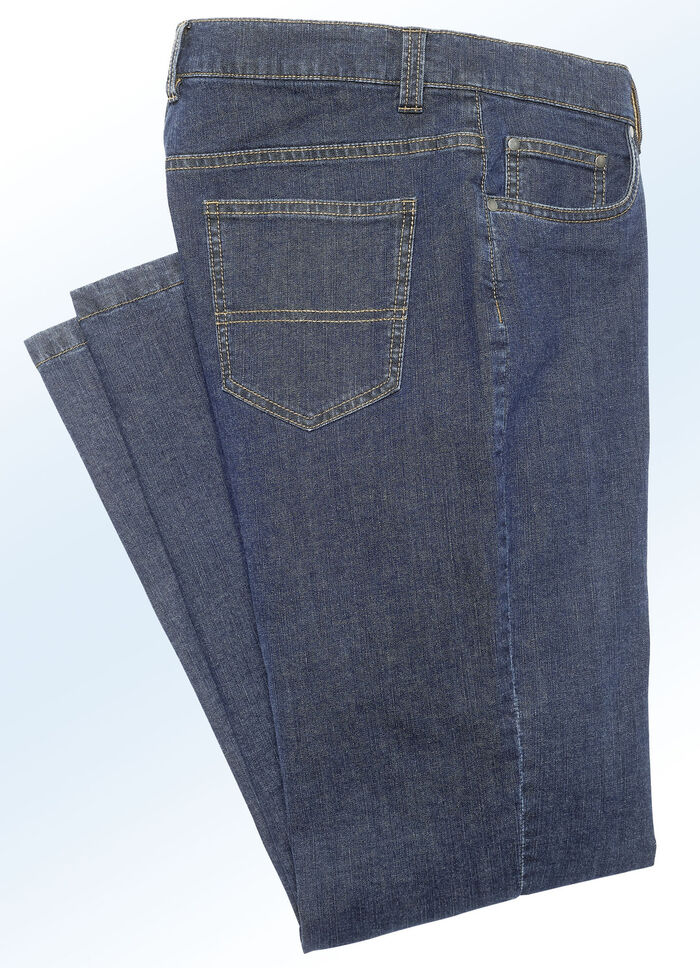 Thermo-jeans met zijzakken  JEANSBLAUW