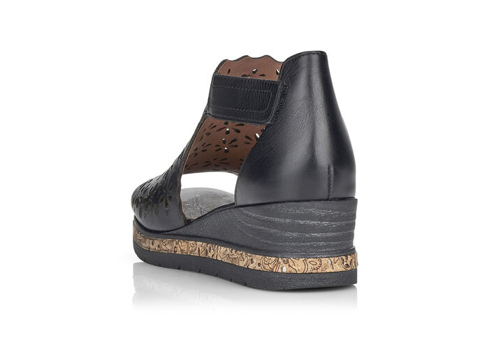 Sandaal met klittenbandsluiting ZWART