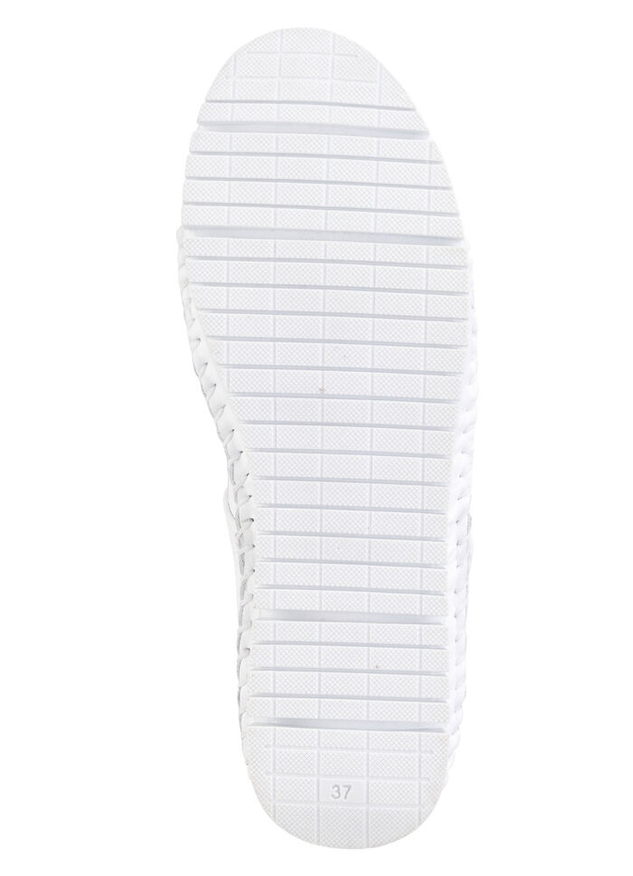 Gemini mocassinpantoffels met subtiele kreukstructuur WIT