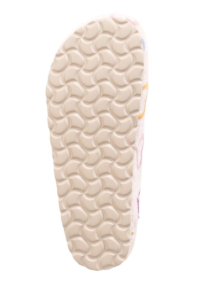 Laurina, klassieke damespantoffels, breedte H, met anatomisch gevormd voetbed ECRU