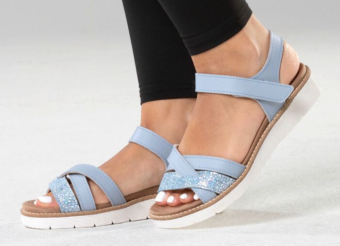 ELENA EDEN, modieuze damessandaal, breedte H, met uitneembaar voetbed 