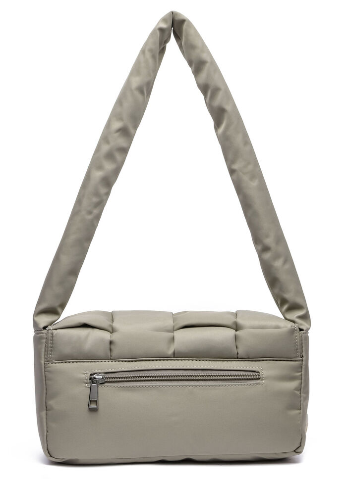 Collezione Alessandro tas gemaakt van delicaat glanzend textielmateriaal TAUPE