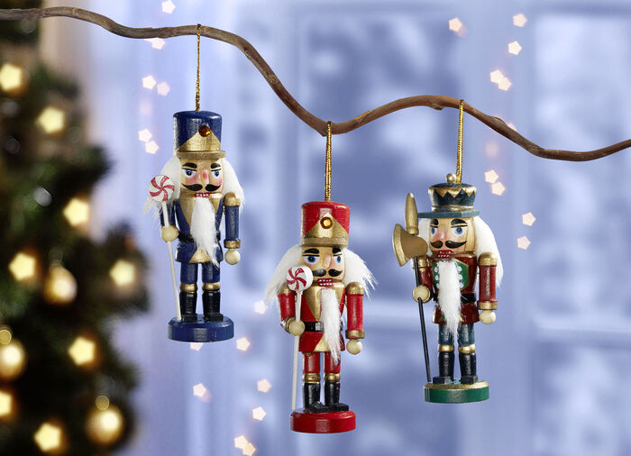 Houten boomhangers, set van 3 