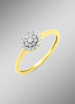 Klassieke damesring met diamanten 