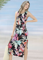 Laurina jurk met inkjetprint, mouwloos 