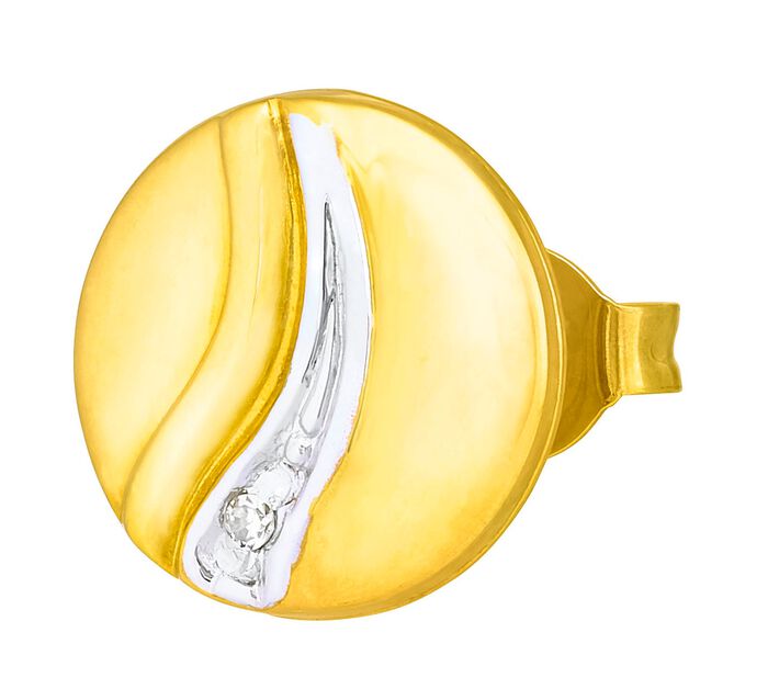 Chique oorbellen in bicolor met 2 diamanten 