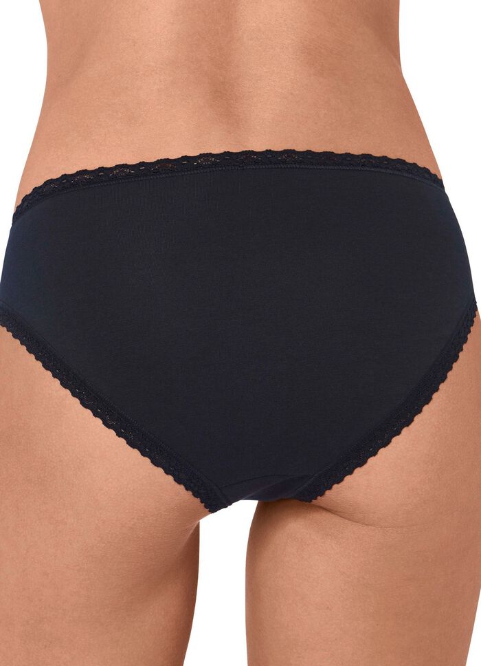 Sloggi 24/7 set van drie slips met kanten bandmanchetten 