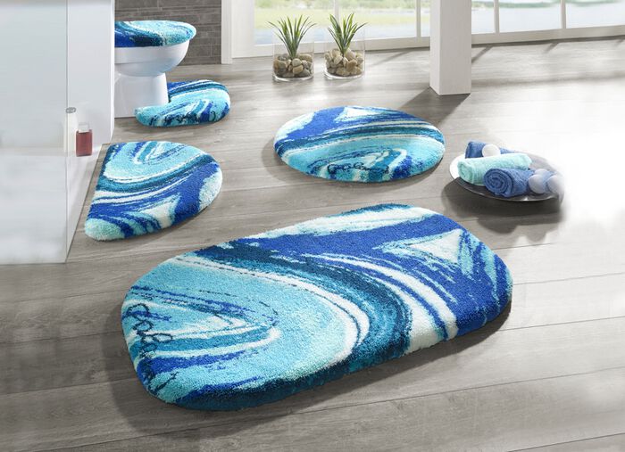 Design badmattenset van kunstenaar professor Luigi Colani BLAUW