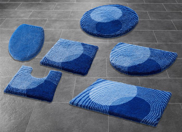 Badkamerset van LineaDue met antislip achterkant BLAUW