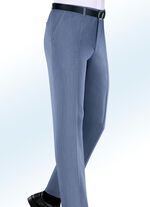 Broek "Klaus Models" met elastische taillebandinzetten in 2 kleuren ROOKBLAUW GEMÊLEERD