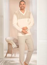 G&ouml;tting pyjama met V-hals en borstzakje 