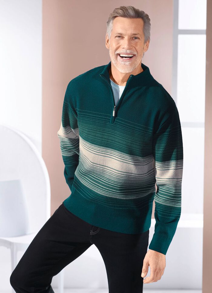 Troyer met opstaande kraag in 2 kleuren 