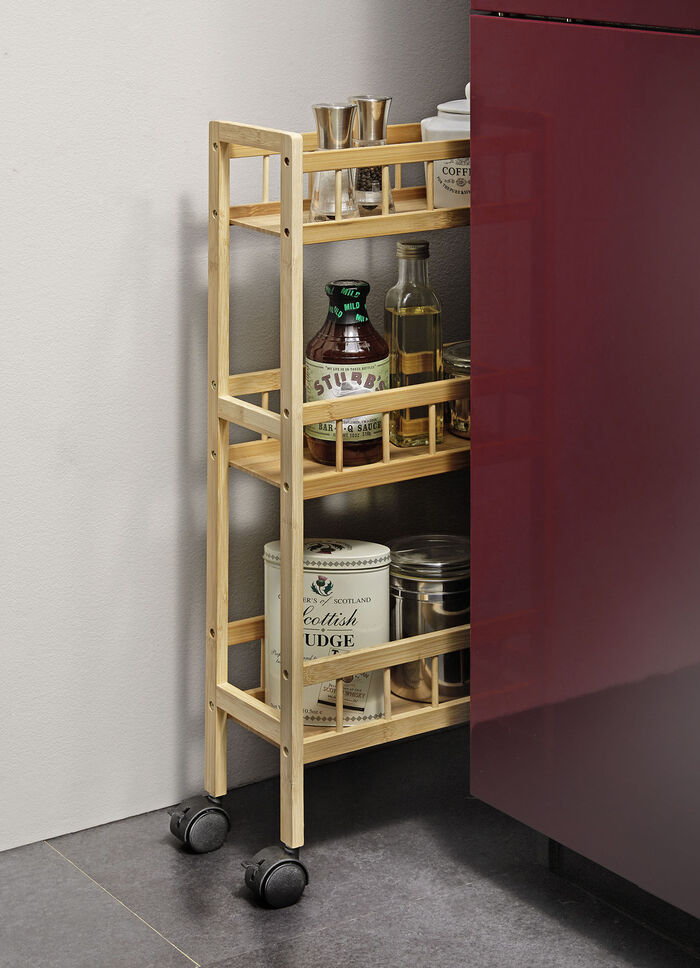 huishoudtrolley van bamboe 