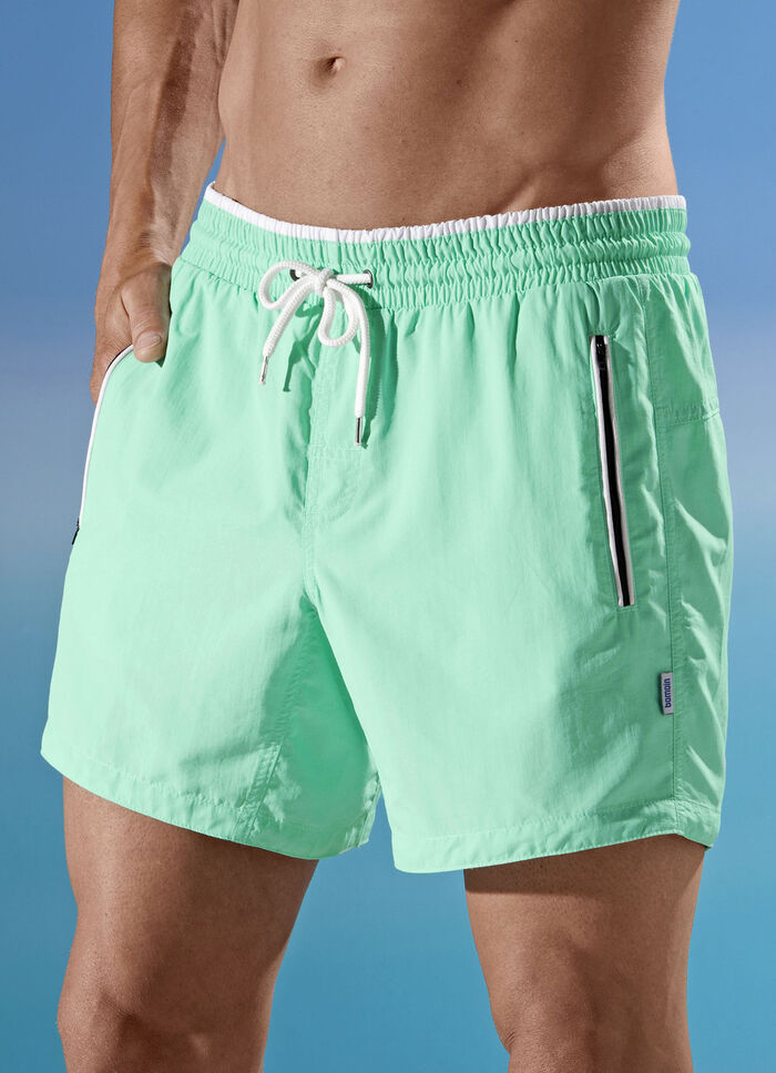 Bomain zwemshort met ritsen, microfiber MUNT