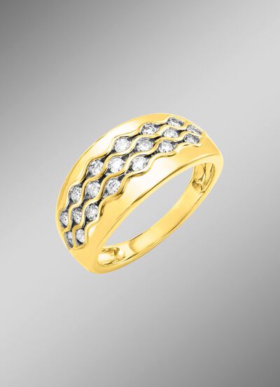 Edele damesring met diamanten 