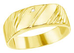 Edele herenring met diamant 