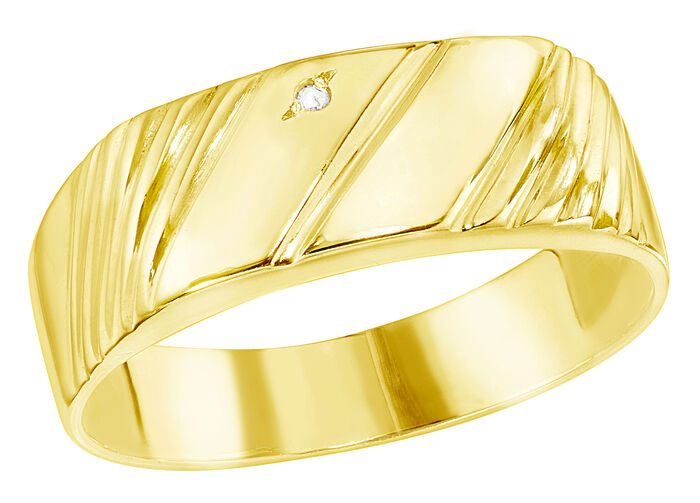 Edele herenring met diamant 