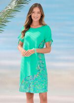 Laurina jurk met glinsterende print MUNT