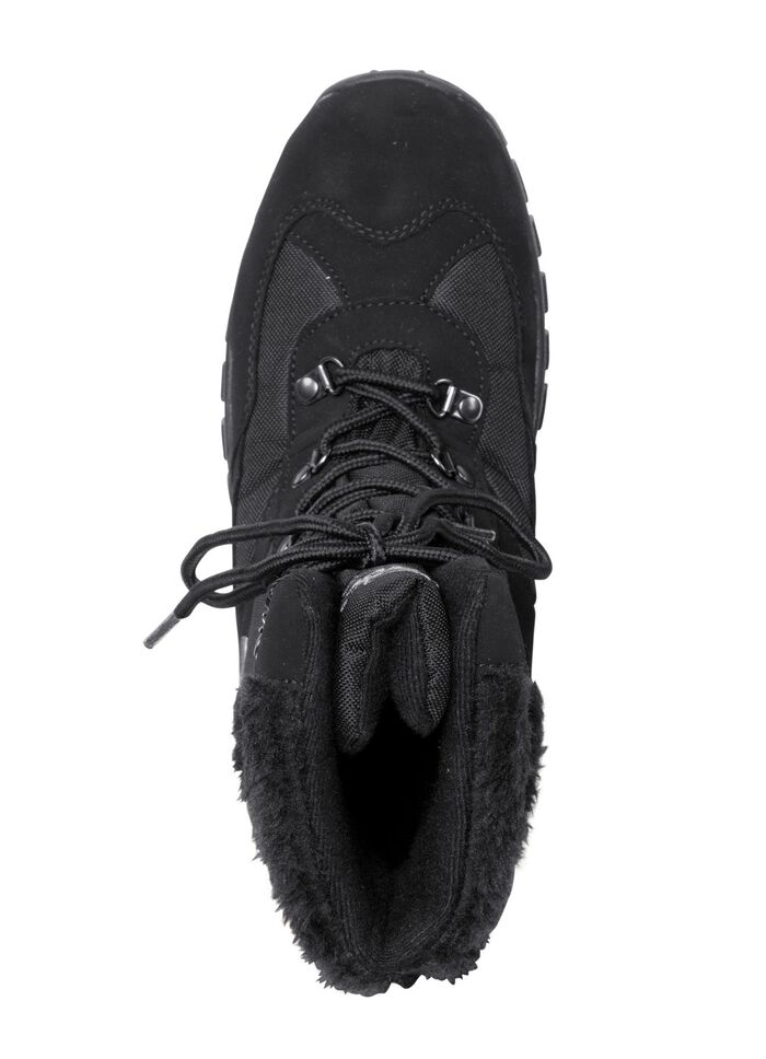 Enkellaarsjes met vetersluiting en klimaatmembraan ZWART