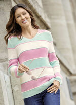 Trui met parelmoertextuur 