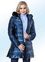 Functionele korte jas in metallic-look 