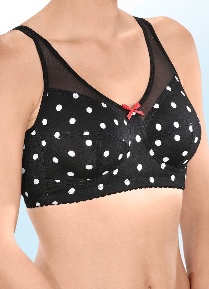 Zwarte bh met witte stippen 