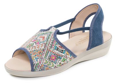 Zomerse damessandalen, breedte G, met elastische banden 